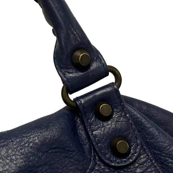 Auth BALENCIAGA Classic Twiggy 409334 Blue Leather Handbag - Picture 9 of 16